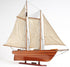 28" Brown Solid Wood Hand Painted Boat