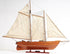 28" Brown Solid Wood Hand Painted Boat
