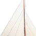 49" Brown Solid Wood Hand Painted Boat
