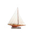49" Brown Solid Wood Hand Painted Boat