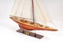 49" Brown Solid Wood Hand Painted Boat