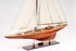 49" Brown Solid Wood Hand Painted Boat