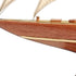 32" Brown Solid Wood Hand Painted Boat