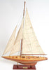 32" Brown Solid Wood Hand Painted Boat