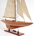 32" Brown Solid Wood Hand Painted Boat