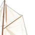 26" Brown Solid Wood Hand Painted Boat