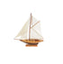 26" Brown Solid Wood Hand Painted Boat