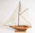 26" Brown Solid Wood Hand Painted Boat
