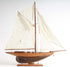 26" Brown Solid Wood Hand Painted Boat