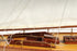 26" Brown Solid Wood Hand Painted Boat