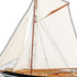 31" Black Blue And White Solid Wood Pen Duick Hand Painted Model Sail Boat