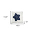 Set Of Two 17" X 17" Blue And White Starfish Throw Pillows