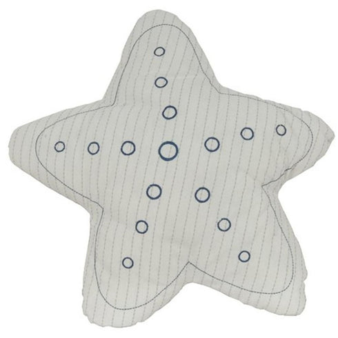 Set of Two 12" X 12" White Star Starfish Coastal Throw Pillow