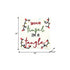 20" Ivory Christmas Cotton Throw Pillow with Embroidery