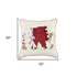 Red Polar Bear Dimensional Throw Pillow