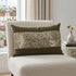 Glam Olive with Gold Sequins Lumbar Throw Pillow