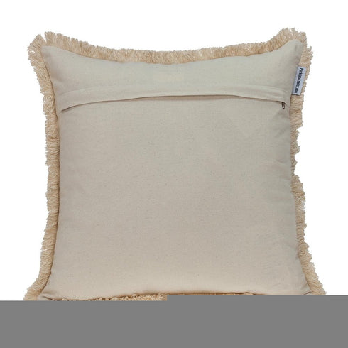 Boho Garland Beige and Khaki Decorative Accent Pillow