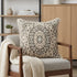 Boho Garland Beige and Dark Brown Decorative Accent Pillow