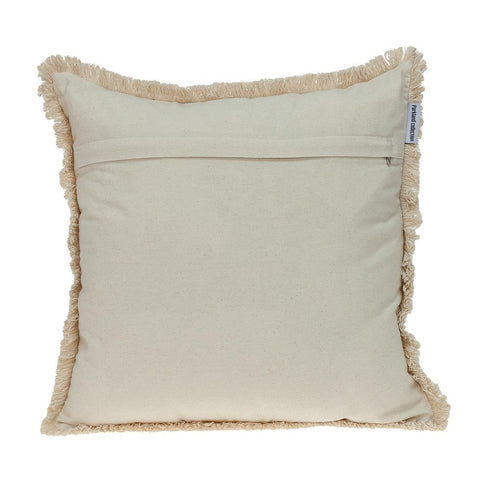 Boho Garland Beige and Navy Blue Decorative Accent Pillow