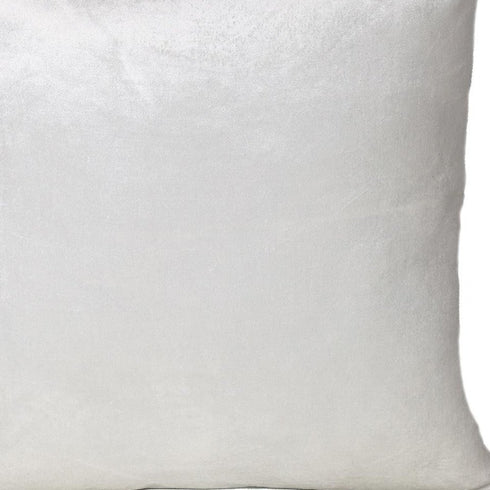 18" X 18" White Cotton Zippered Pillow