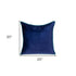 20" Gray And Navy Blue Velvet Throw Pillow