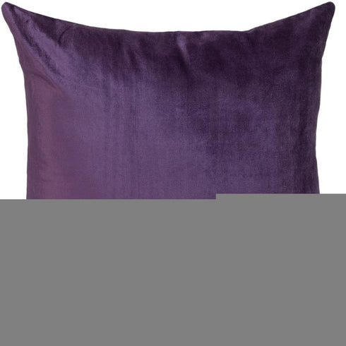20" Purple And Dark Gray Cotton Blend Throw Pillow