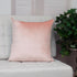 Dark Gray and Pink Dual Solid Color Reversible Throw Pillow