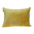 Yellow Quilted Velvet Zig Zag Decorative Lumbar Pillow