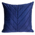 Quilted Velvet Arrows Blue Decorative Throw Pillow