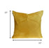 20" Yellow Cotton Blend Throw Pillow
