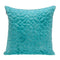 Aqua Quilted Velvet Geo Decorative Throw Pillow