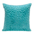 Aqua Quilted Velvet Geo Decorative Throw Pillow