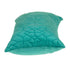Aqua Quilted Velvet Geo Lumbar Decorative Pillow