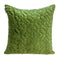 Olive Quilted Velvet Geo Decorative Throw Pillow