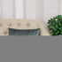 Charcoal Quilted Velvet Geo Lumbar Decorative Pillow