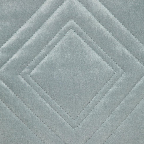 Gray Quilted Diamonds Velvet Solid Color Throw Pillow