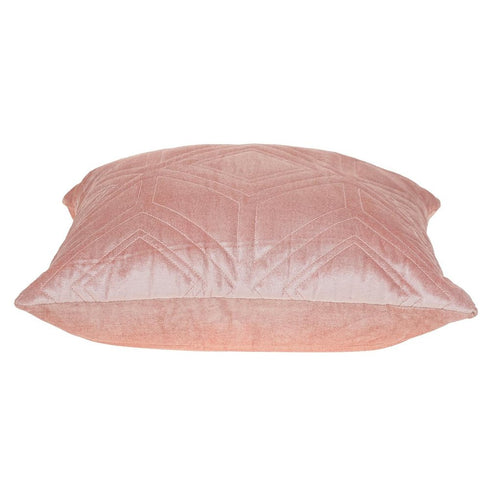 Pink Quilted Diamonds Velvet Solid Color Throw Pillow