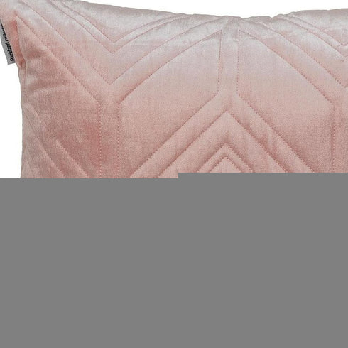 Pink Quilted Diamonds Velvet Solid Color Throw Pillow
