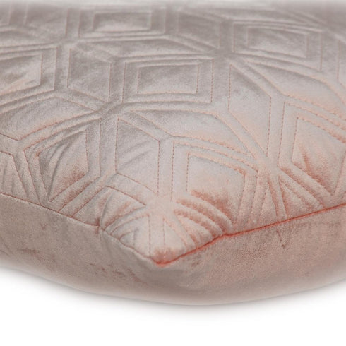 Tufted Diamonds Rose Gold Velvet Accent Pillow