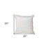 20" White Cotton Blend Throw Pillow