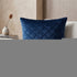 Tufted Diamond Navy Transitional Square Pillow