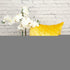 Tufted Diamond Yellow Ochre Transitional Square Pillow