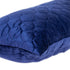 Blue Tufted Velvet Quilted Lumbar Throw Pillow