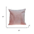20" Pink Cotton Blend Throw Pillow