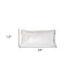 12" X 24" White Cotton Blend Throw Pillow