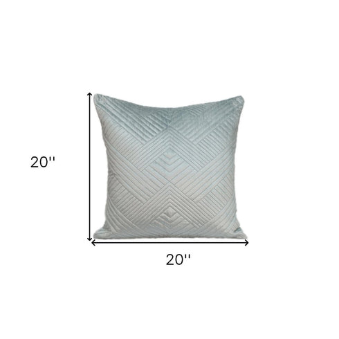 20" Gray Cotton Blend Throw Pillow