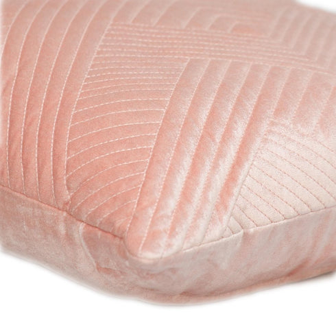 20" Pink Cotton Blend Throw Pillow