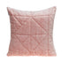 Pink Chunky Geo Stitched Velvet Decorative Throw Pillow