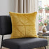 Yellow Chunky Geo Stitched Velvet Decorative Throw Pillow