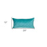 Tufted Diamond Aqua Transitional Lumbar Pillow